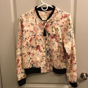 Floral bomber jacket